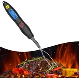 Küchenthermometer, Kochthermometer, Fleischthermometer, Grillgabelthermometer Mit Langer Edelstahlsonde, Für Lebensmittel, Grillen, Suppe, Milch