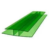 H-Profil Polycarbonat 1000mm Grün 10mm – Stegplatten Verbinder für Doppelstegplatten | Hohlkammerplatten Verbindungsprofil für Gewächshaus & Überdachungen