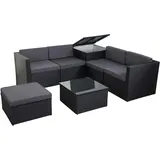 Mendler HWC-D21 Lounge-Set anthrazit/dunkelgrau