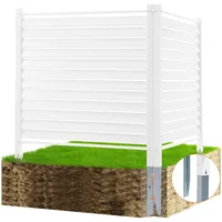 Vevor Lamellenzaun 122 x 122 cm Weiß PVC 2 St.