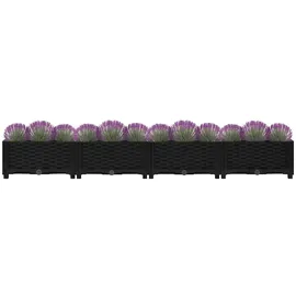 vidaXL Hochbeet 160 x 40 x 23 cm Schwarz