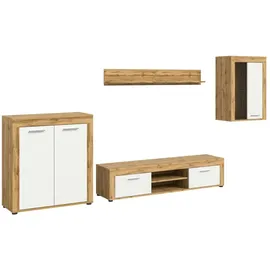 Möbel Kraft Wohnwand ¦ holzfarben ¦ Maße (cm): B: 330 H: 169 T: 35.0