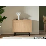 Home Affaire Sideboard HOME AFFAIRE "Lund, moderner Schrank, Kommode mit Kufengestell", beige (stone oak), B:115cm H:98cm T:40cm, FSC-zertifizierter Holzwerkstoff, Sideboards, Sideboard, ausreichend Stauraum, vielseitig einsetzbar, 115 cm breit