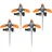 Brandson Kreisregner 3-fach Flächenregner 150 m2 grau/orange