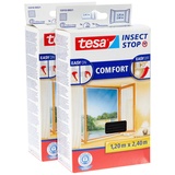 Tesa COMFORT 55918-00500-01 Fliegengitter (B x H) 120cm x 240cm Anthrazit 2St.