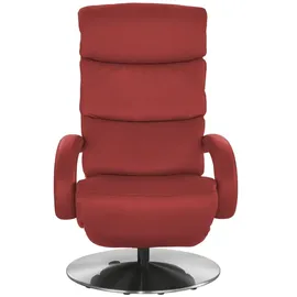 Hukla Relaxsessel Florian Leder 73 x 109 x 91 cm Rot mit Relax-Funktion