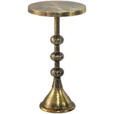 FineBuy FineBuy, Beistelltisch Rund 30x30x56 cm) Aluminium Gold, Orientalisch