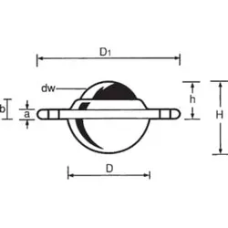 BS Rollen Kugelrolle E38.019 Nylon, Durchmesser 19 mm