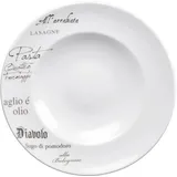 CreaTable 6er Set CreaTable Pastateller Europa Gustoso Ø 30 cm Porzellan Weiß
