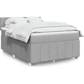 vidaXL Boxspringbett 140 x 200 cm Hellgrau