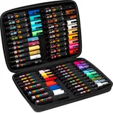 Posca 186840 - POSCA Marker Set, 40 Acrylstifte in Strichbreiten PC-1MC, PC-3M, PC-5M, PC-8K