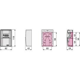 ABUS Schlüsseltresor 787 LED H119xB82xT42mm m.LED Zahlenschl.ABUS