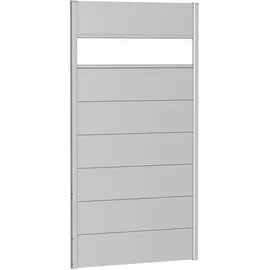 Biohort Sichtschutzelement 100 x 180 cm Silber Metall