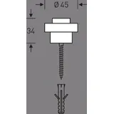 FSB Türstopper Silber 3 cm