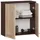 abamihome - Hängender Badezimmerschrank Akord Fin Wenge 60 Cm 2 Türen 2 Ebenen Front Sonoma-eiche B60 X H60 X T22,5 Cm