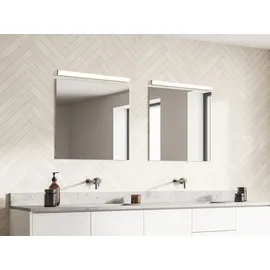 Trio LED Badezimmer Wandleuchten 2er Set in Chrom - Spiegelleuchten, Breite 80cm Spiegelleuchte seitlich - Badlampen