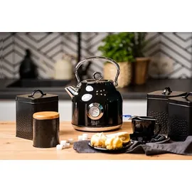 Adler Retro-Design Wasserkocher 1,7 l Schwarz