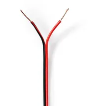 Nedis Lautsprecherkabel 2x 0.50 mm CCA 100.0 m Rund PVC Rot Schwarz