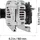 Vevor Autolichtmaschine 11185, für Chevrolet Impala LS, LT 3,5 l 2006–2011, Impala LTZ 3,9 l 2009–2010, Monte Carlo V6 2006–2007, Kfz-Ersatzlichtmaschine 0124425102, 0124425032, 10335497