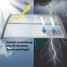 Trutzholm Vordach Pultvordach 295 x 97 cm grau