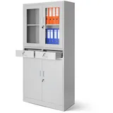 Jan Nowak CENO Aktenschrank 185 x 90 x 40 cm Grau