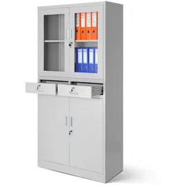 Jan Nowak CENO Aktenschrank 185 x 90 x 40 cm Grau