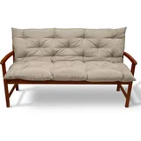 Beautissu Bankauflage 120 x 50 x 10 cm beige 1 St.