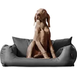 Tierlando NEMO Hundebett Hundesofa S M L Hundekorb Katzenbett 65 80 100cm grau/ grau 65 cm, 20 cm, 50 cm