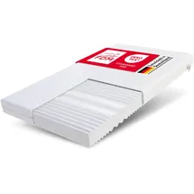Fdm Matratze 90x200 cm Härtegrad H3 H4 Höhe 12 cm Kaltschaummatratze Doppelseitige Rollmatratze HR-Schaum 7 Komfortzonen mit Hypoallergenem Waschbarem Premium-Bezug Oeko-Tex Comfort Duo