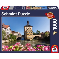 Schmidt Spiele Puzzle Bamberg, Regnitz und altes Rathaus, 1000 Puzzleteile