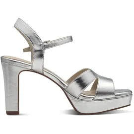 TAMARIS Blockabsatz-Sandaletten Damen Silber 39