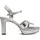 TAMARIS Blockabsatz-Sandaletten Damen Silber 39