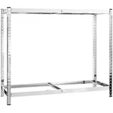 vidaXL Reifenregal Stahl 110x40x110 cm Silber