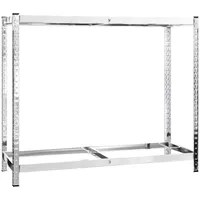vidaXL Reifenregal Stahl 110x40x110 cm Silber