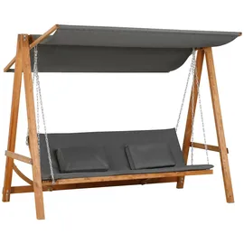 Outsunny Hollywoodschaukel Grau 3-Sitzer