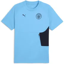 Puma Manchester City Fc Tech Kurzarm-t-shirt - Deep Navy / Team Light Blue, S