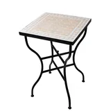Orientalischer Mosaiktisch Marrakesch Natur/ Weiss, 50x50cm