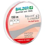 Balzer Iron Line Pro Staff 8 rot - 150m geflochtene Schnur, Durchmesser/Tragkraft:0.14mm / 10.7kg
