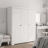Kleiderschrank Bodo Weiß 146x53,5x173 Cm Massivholz Kiefer