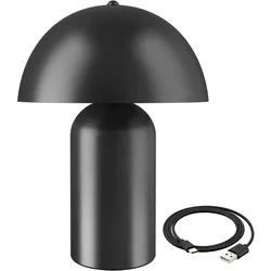 TECTAKE Kleine Retro-Tischlampe Kade, dimmbar - schwarz