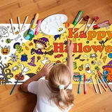 Papiertischdecke zum Ausmalen (183 x 79 cm),Basteltischdecke,Malunterlage für Kinder,Ausmaltischdecke Kinder,Tischdecke,Deko Kindergeburtstag,Kreative Kinderbeschäftigung Weihnachten Geschenke