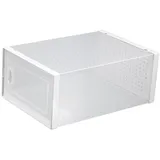 TINEASUR Klappbare Schuhbox Abs Pp Schuhaufbewahrung Transparent Stapelbar Platzsparend Mit Deckel Für Haushalt