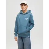 Jack & Jones Junior Kapuzensweatshirt JJEBRANDES BACKP RELAXED SWEAT H SN JNR blau 128 (8J)