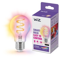 WiZ Tunable White & Color LED Lampe, E27, 60W, dimmbar, warm-bis kaltweiß, 16 Mio. Farben, smarte Steuerung per App/Stimme über WLAN