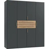 WIMEX Drehtürenschrank Digit 180 x 208 x 58 cm Schwarz