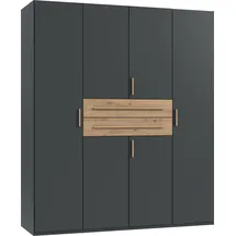 WIMEX Drehtürenschrank Digit 180 x 208 x 58 cm Schwarz