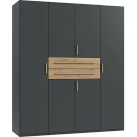 WIMEX Drehtürenschrank Digit 180 x 208 x 58 cm Schwarz