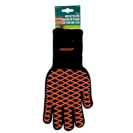 cozze Pizzahandschuh Universalgröße Baumwolle/Silikon schwarz/orange