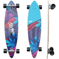 Island Skate 96,5 cm Pintail Longboard | Longboard | 7-lagiges kanadisches Ahorn-Deck – entworfen für Anfänger bis Fortgeschrittene (tropisch)