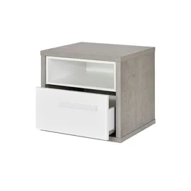 Möbel Kraft Nachtschrank Milow 45 x 40 x 42 cm Weiß